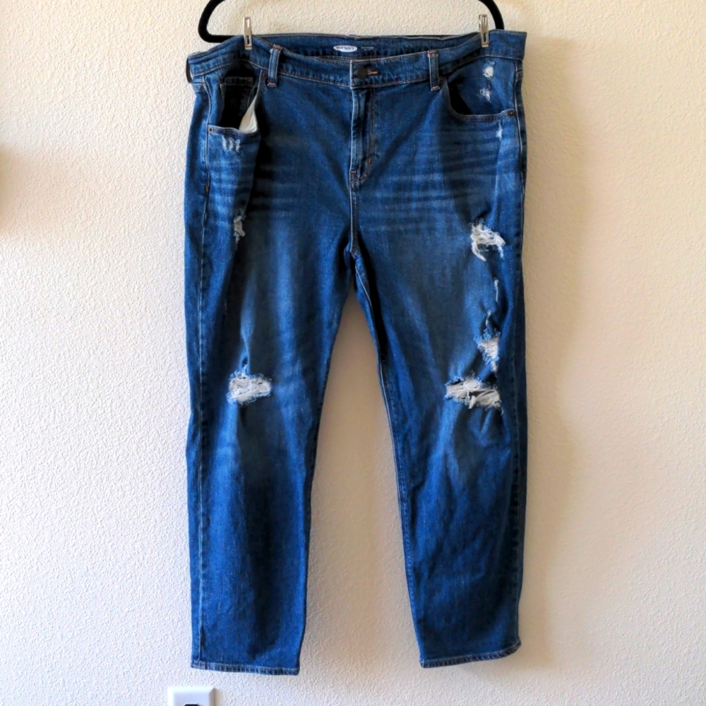Old Navy Boyfriend Mid-Rise Blue Jeans Size 16